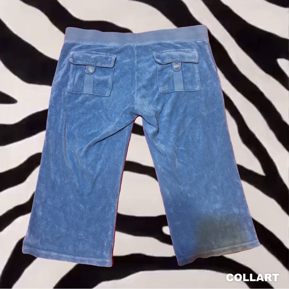 JUICY COUTURE TERRYCLOTH AQUAMARINE CROPPED PANTS!!!!!